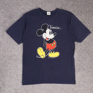 VTG 80s Velva Sheen Mickey Mouse Tennessee Medium Blue Short Sleeve T-Shirt